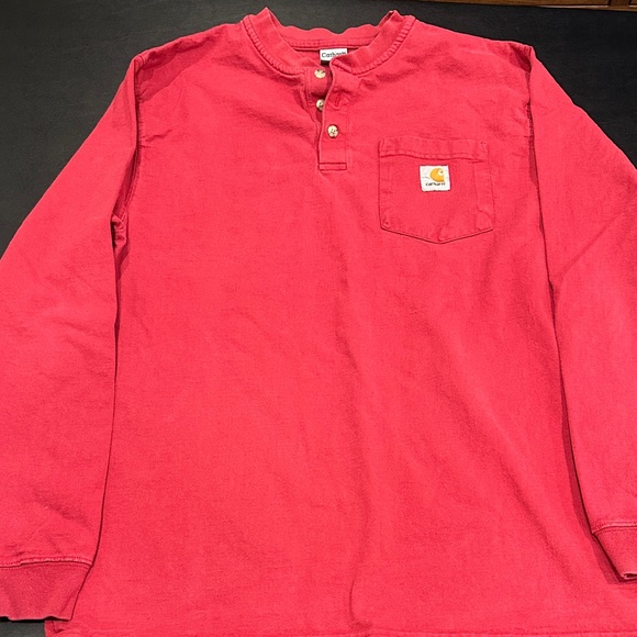 Carhartt Other - Carhartt Crimson Henley Shirt with Pocket